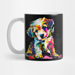 Puppy Colorful Pop Art Design Dog Lover Gift Idea Mug